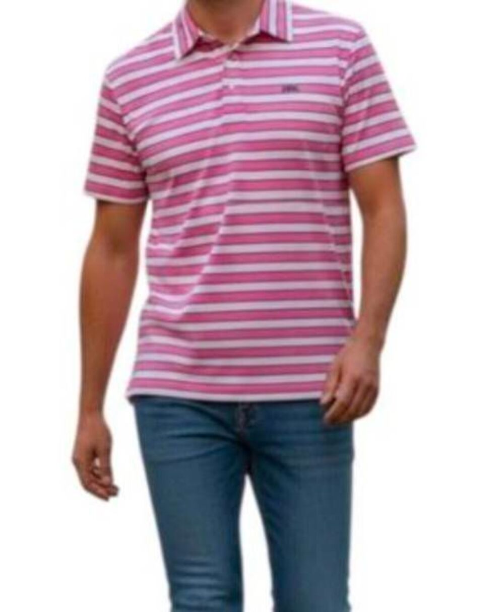 RALPH LAUREN Lisle Club Striped Short Sleeve Polo Shirt Size Large